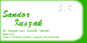 sandor kuszak business card